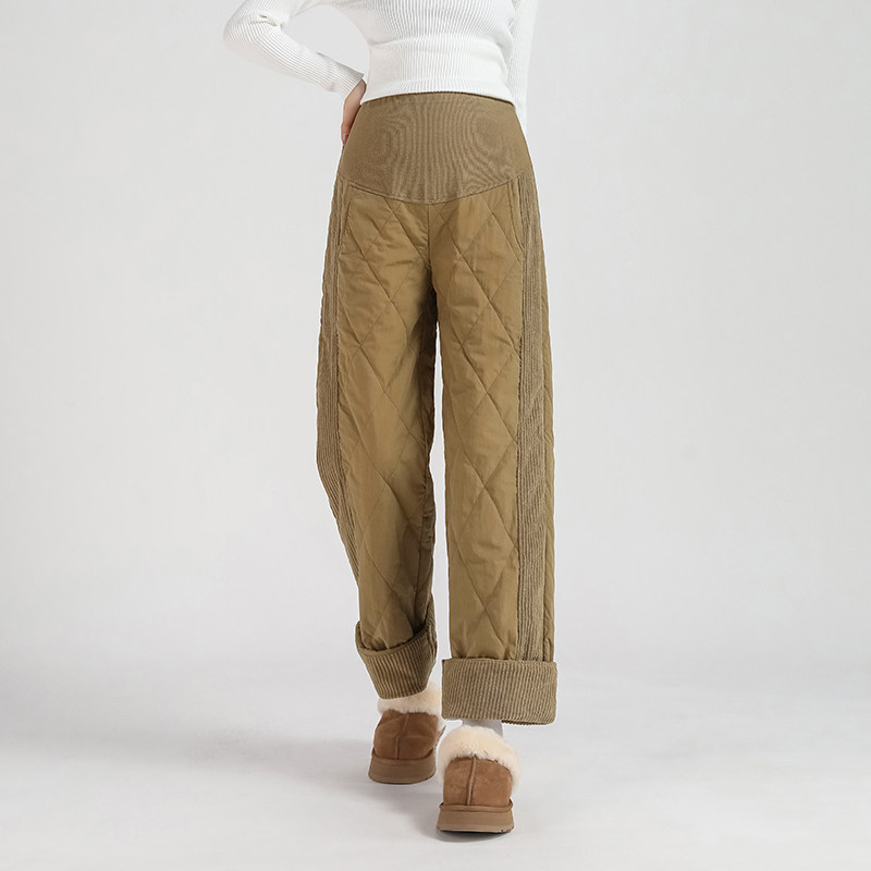 婧麒孕妇裤冬外穿加绒加厚棉裤2025新款不勒肚子保暖阔腿裤孕妇装,淘宝优惠券,粉丝福利购,淘宝优惠卷