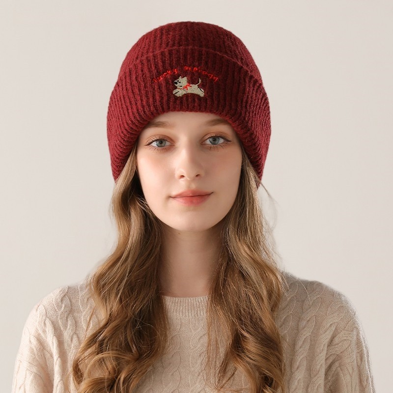 婧麒月子帽秋冬产后坐月子产妇帽保暖大头围帽10月11月刺绣针织帽,淘宝优惠券,粉丝福利购,淘宝优惠卷