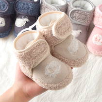 Baby socks winter plus suede thickened newborn male and female baby protective foot cover soft-bottom warm learning walking shoes Sox socks cotton socks