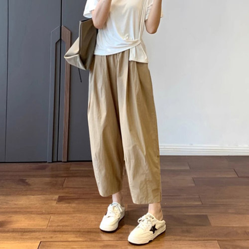 婧麒孕妇裤春夏季薄款外穿老爹工装裤子孕期不勒肚子小个子孕妇装 - 图1