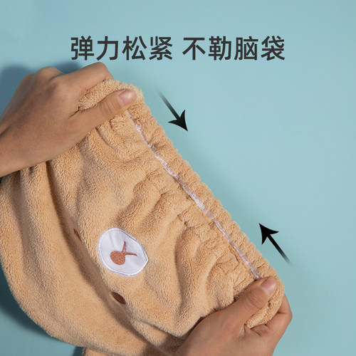 婧麒儿童干发帽超强吸水速干女童干发浴帽子擦头发毛巾宝宝洗头包 - 图0