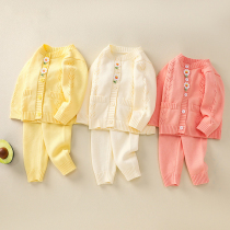 The Jing Kiri Baby Sweater Suit Children Boy Clothes Baby Knit Cardiovert Newborn Coat Autumn baby