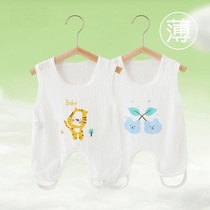 The Jing Unicorn Neonatal Care Belly summer pure cotton thin section Guarding with a sleeveless belly button in the half-back of the baby