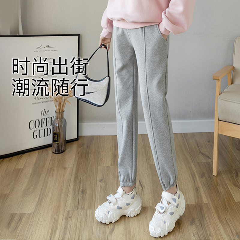 婧麒旗舰店婧麒孕妇裤春秋外穿女长裤秋冬款运动休闲裤时尚宽松大码孕妇秋装2