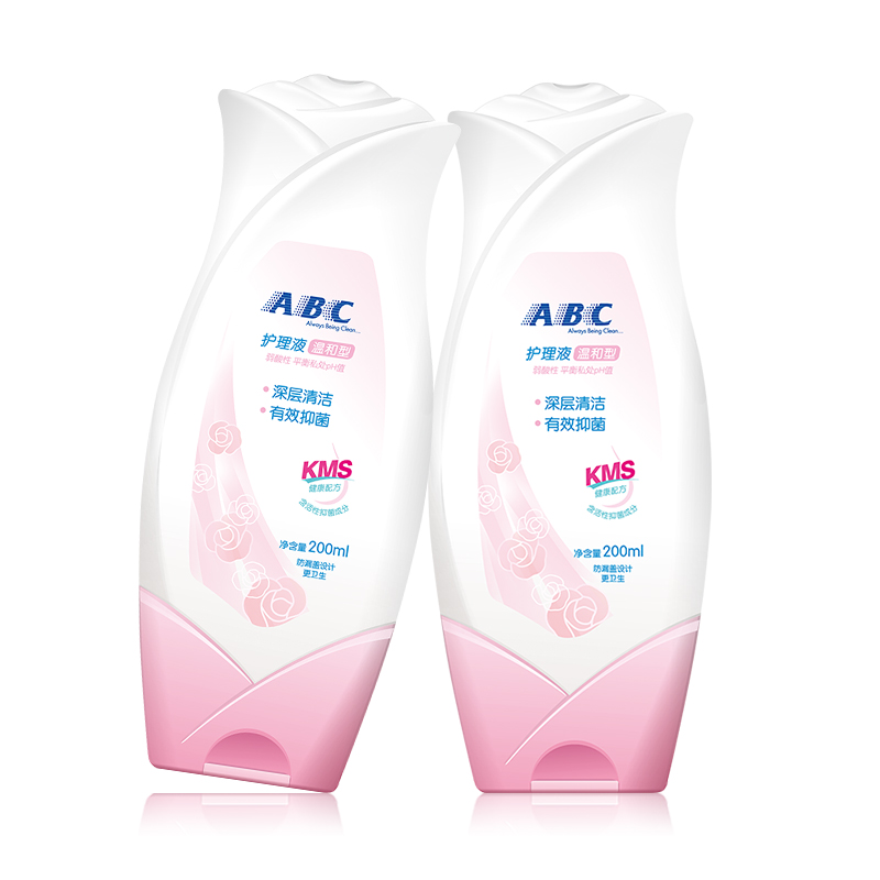 abc官方旗舰店ABC护理液99.9%私处抑菌护理温和私处清洁200ml*2瓶0