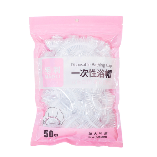 一次性浴帽加大加厚防水防尘防油烟女款淋浴洗澡染发头套酒店厨房 - 图3