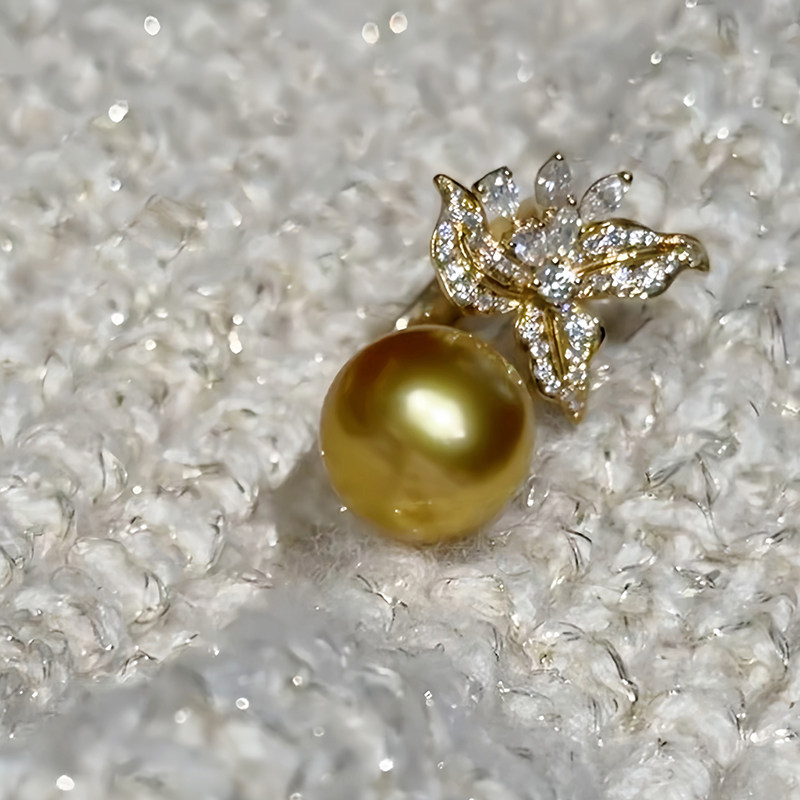 Iris real pearl ring perfect round and adjustable