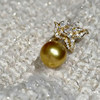 Iris real pearl ring perfect round and adjustable