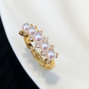Akoya seawater pearl corolla ring adjustable