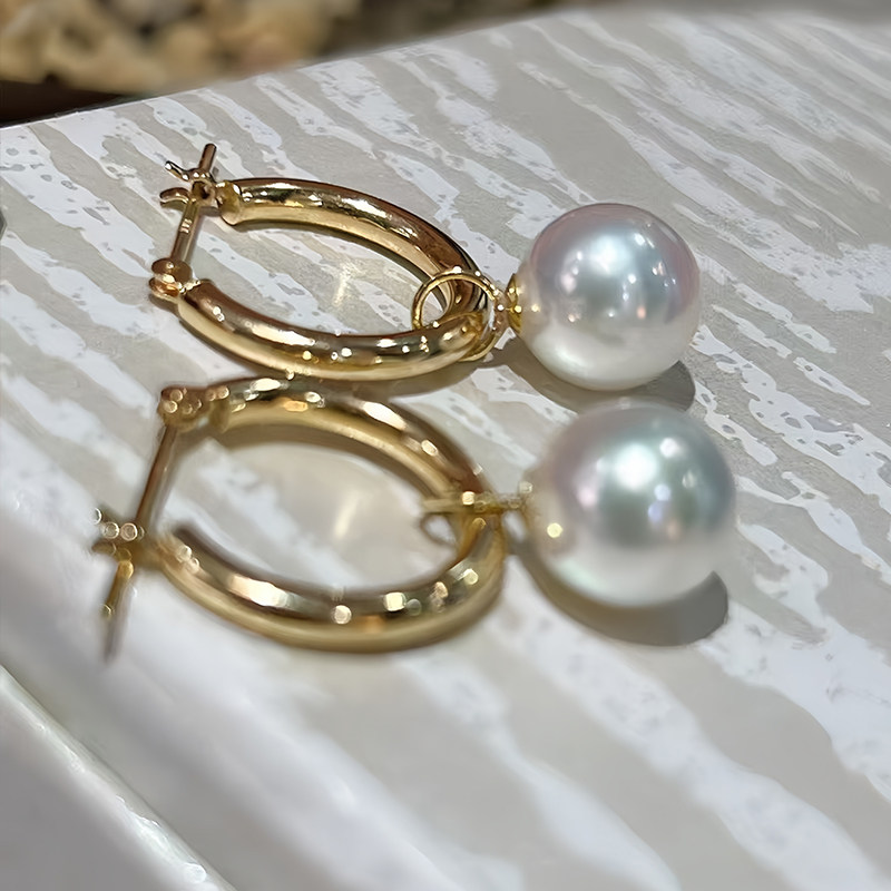 海水akoya珍珠耳环扣项链 法式多用款女轻奢高级耳圈送礼证书,淘宝优惠券,粉丝福利购,淘宝优惠卷