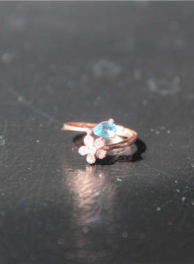 全新女士托帕石戒指手饰品