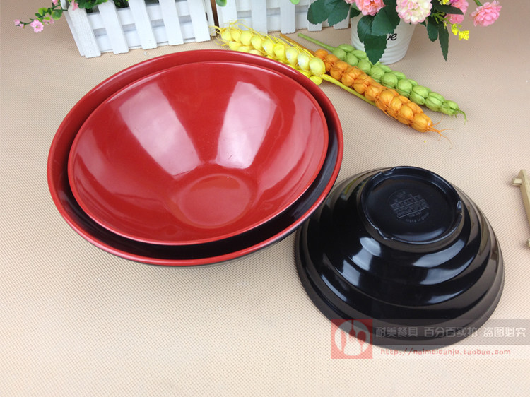密胺仿瓷牛肉面碗塑料拉面碗密胺面碗汤粉碗斗笠碗麻辣烫碗汤碗_虎窝淘