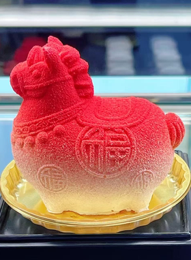 马年卡通可爱福气生肖马慕斯模具