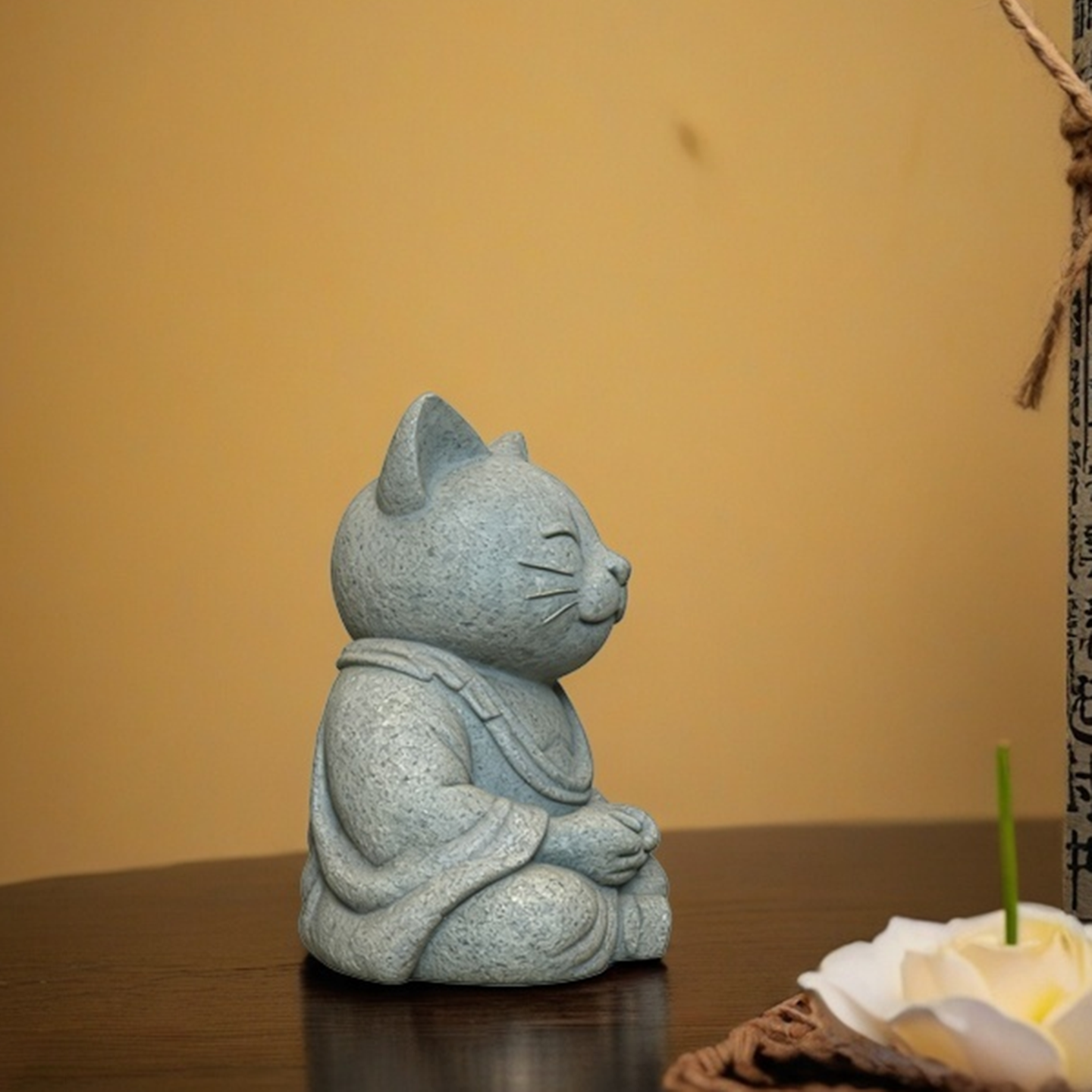 禅猫青砂石摆件模具桌面装饰中式禅意小猫工艺品鱼缸造景微观模具,淘宝优惠券,粉丝福利购,淘宝优惠卷