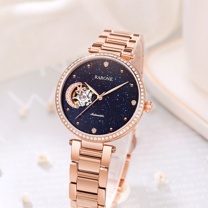 雷诺满天星时尚气质防水名牌手表 雷诺手表国产腕表