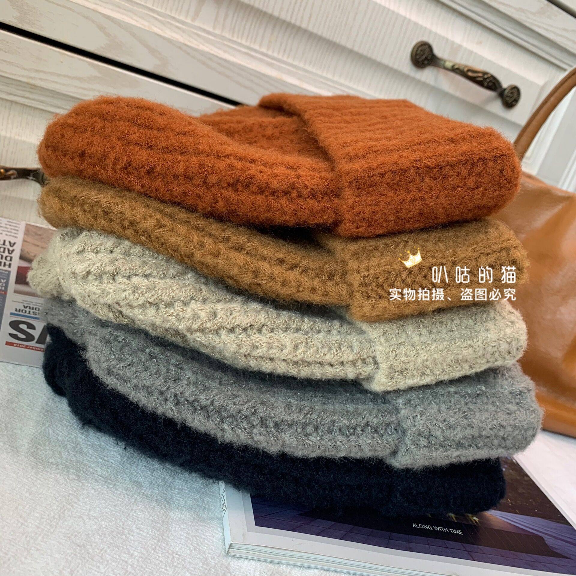 欧美新款抗起球冬女毛线帽子潮安哥拉山羊毛保暖显瘦显白网红韩版,淘宝优惠券,粉丝福利购,淘宝优惠卷