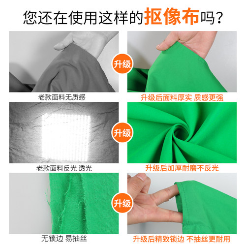 绿幕抠像布摄影扣像绿色拍照背景布支架专业影视直播视频后期制作纯色绿布抠图幕布大尺寸影棚网红抠图拍摄架 - 图1