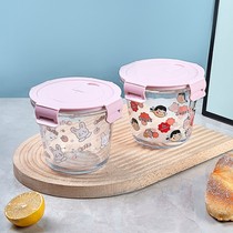 Net red Tongan adorable glass soup bowl with lid large number drinking soup cup portable sealing porridge microwave oven resistant to high temperature