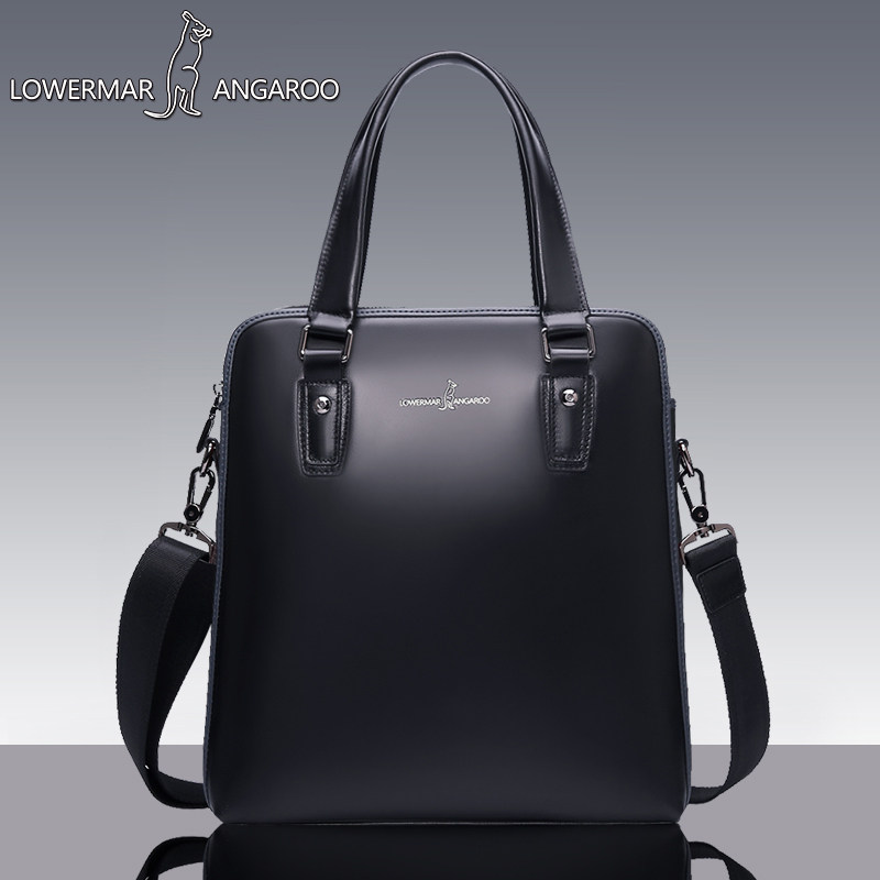 路尔玛袋鼠头层牛皮商务包单肩包 益程箱包男士包袋