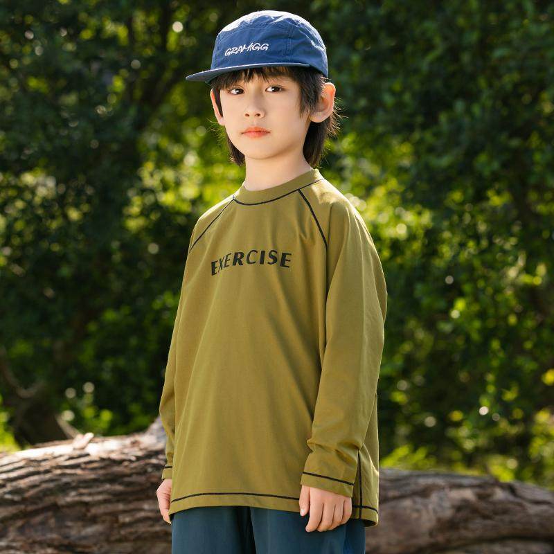 男童山系户外长袖T恤儿童春季速干印花上衣童装透气抗菌运动体恤,淘宝优惠券,粉丝福利购,淘宝优惠卷