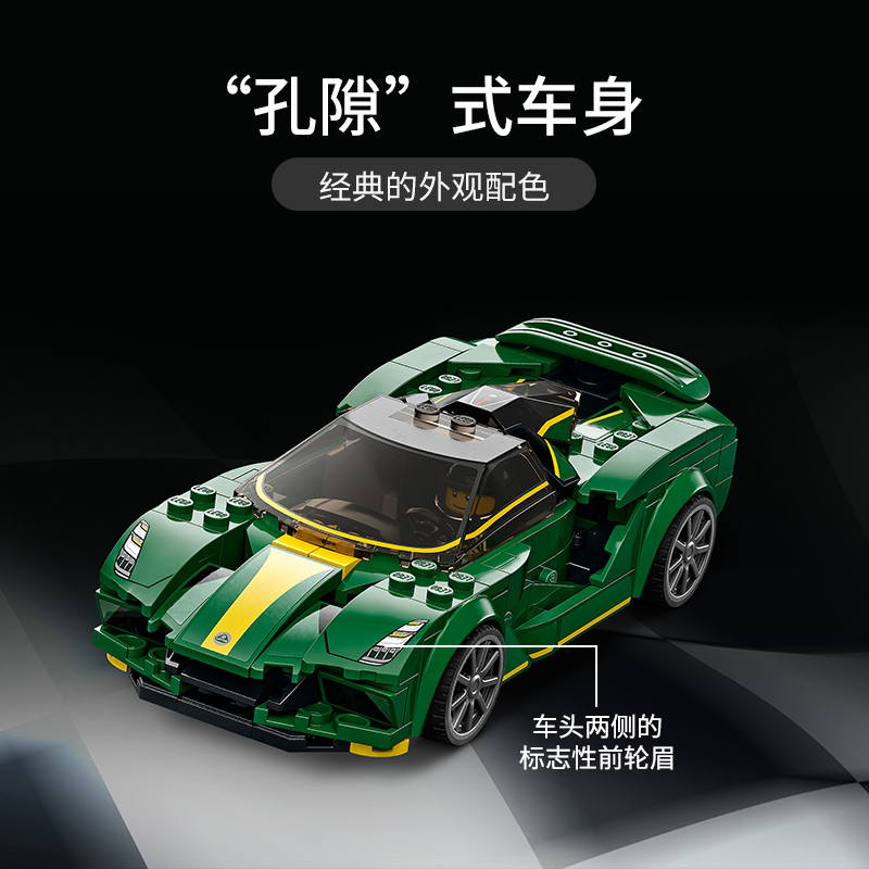 乐高官方旗舰店正品76907赛车系列Lotus Evija跑车积木儿童玩具 - 图1