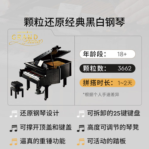 【即将下市】乐高官方旗舰店正品21323钢琴模型积木玩具礼物摆件 - 图2