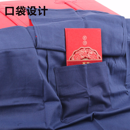 结婚青布围裙青尿布新娘陪嫁子孙包青布皮青布包袱布包袱皮包马桶 - 图1