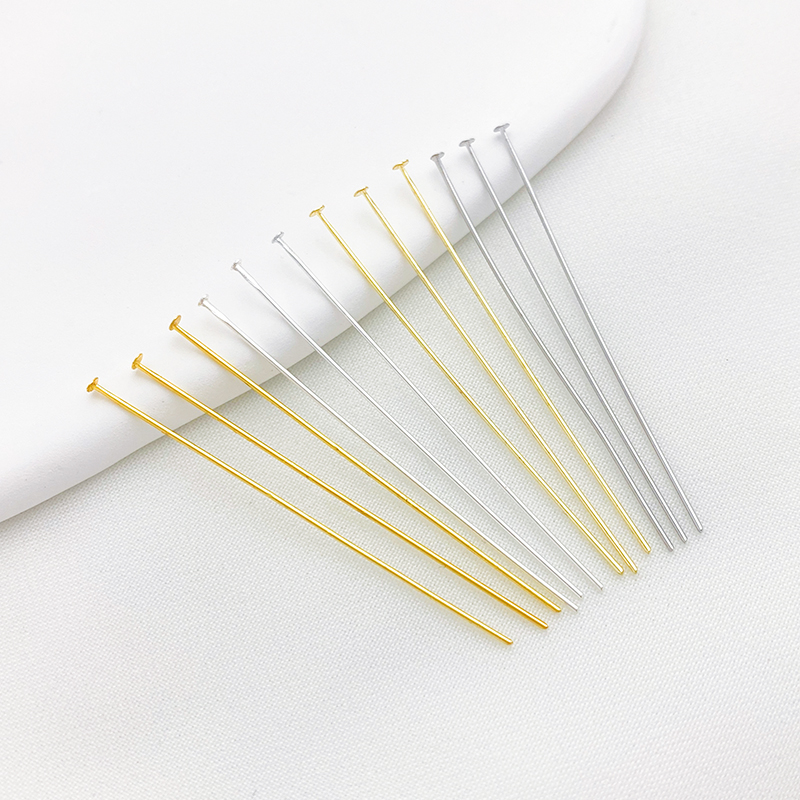 14K18K包金保色T针平头针加长T字针手工diy耳环耳饰耳坠材料100根 - 图2