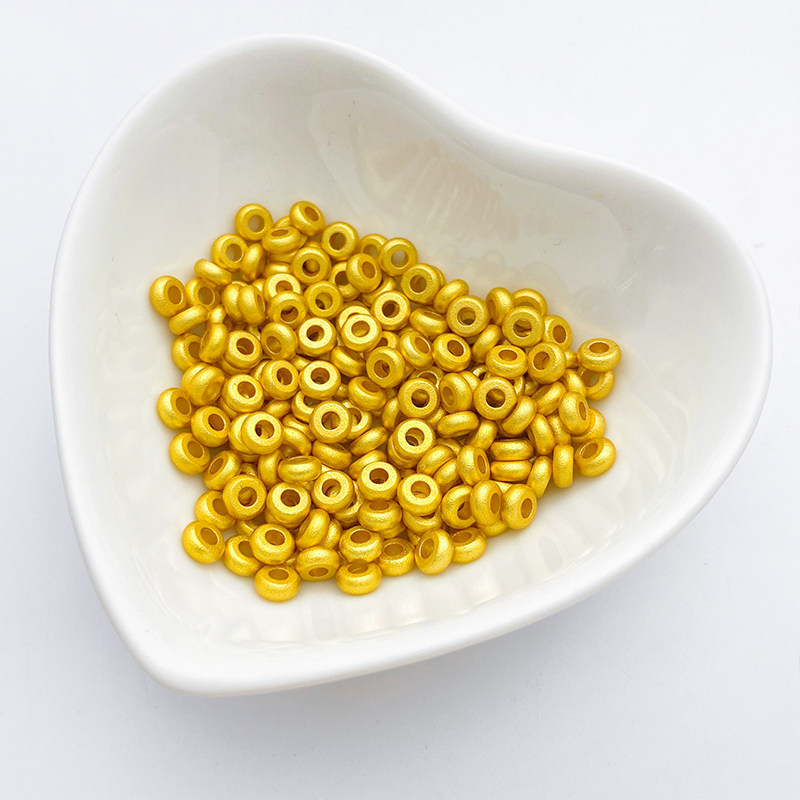 沙金保色磨砂飞轮珠圆隔片散珠手工diy手链项链饰品隔珠材料配件,淘宝优惠券,粉丝福利购,淘宝优惠卷