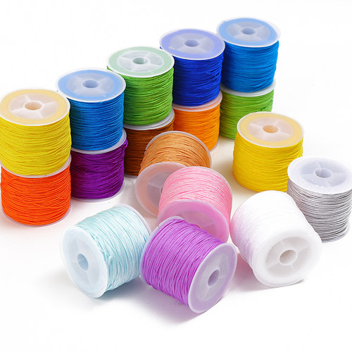 72号玉线编织手链红绳吊坠绳装饰手绳手工diy串珠红线绳材料配件 - 图3