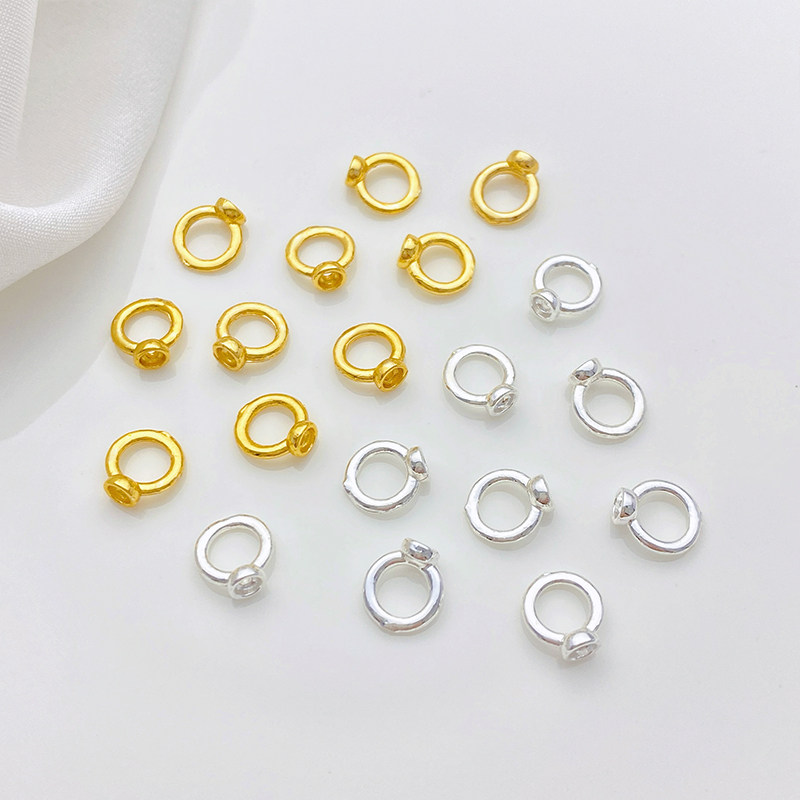 14K包金保色大孔藏线圈闭口连接环手工diy串珠手链项链收尾扣配件,淘宝优惠券,粉丝福利购,淘宝优惠卷