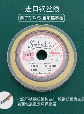 14K包金穿小孔珍珠专用线材料包