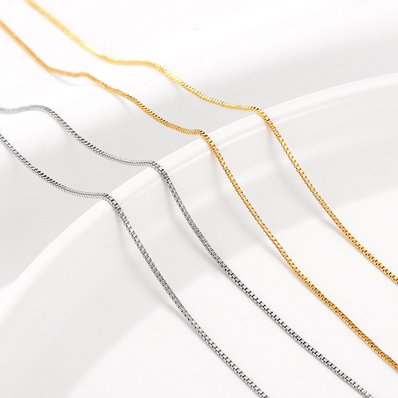 18K包金可调节盒仔万能项链带针穿珠链条diy手工项链饰品材料配件,淘宝优惠券,粉丝福利购,淘宝优惠卷