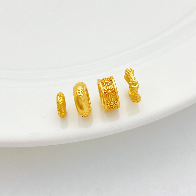S925古法银镀金乾坤圈卡环套圈隔珠手工diy手链项链饰品材料配件 - 图3