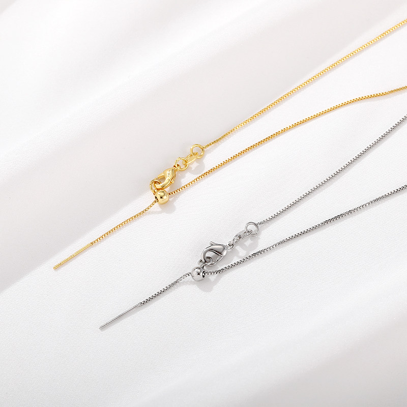 18K包金可调节盒仔万能项链带针穿珠链条diy手工项链饰品材料配件,淘宝优惠券,粉丝福利购,淘宝优惠卷