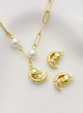 14K包金保色微镶锆石吊坠