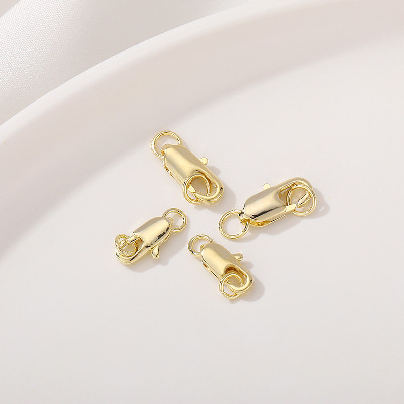 14K包金保色鱼尾扣弹簧扣龙虾扣diy手链项链连接扣材料首饰品配件,淘宝优惠券,粉丝福利购,淘宝优惠卷