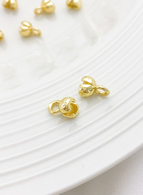 14K包金花生花苞手工饰品材料