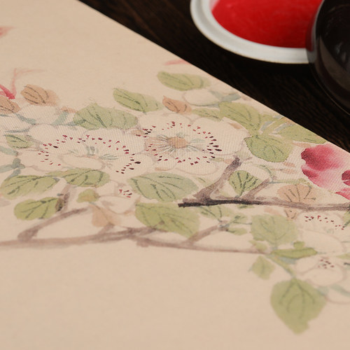 原大原寸 明 周之冕 百卉图 古代名家绘画原大本高清长卷 画展开长：1710厘米，宽：32厘米 梅兰竹菊等花卉图 - 图2