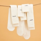 Livingtown 3-пак-носки вышитые логотип Pure White City Boy Casual Triple Double Cormeration чулки