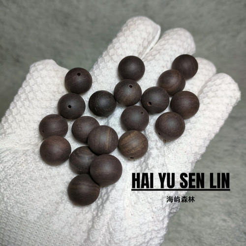 大漆珠东非黑黄檀diy毛料珠散珠毛坯单珠手串配饰珠1.5 1.8 2.0cm - 图0
