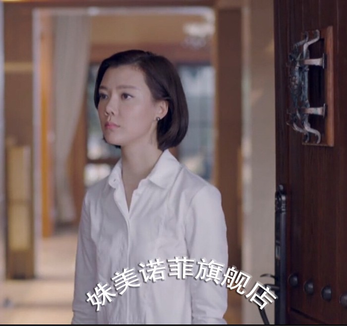 2025我爱男保姆车晓高雅文明星同款白色中长款连衣裙长袖衬衫裙潮 - 图2