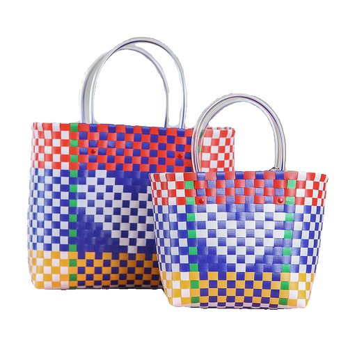 山姆包同款大容量爱心怀旧包包敞口女士手提包手工编织包买菜篮子 - 图3