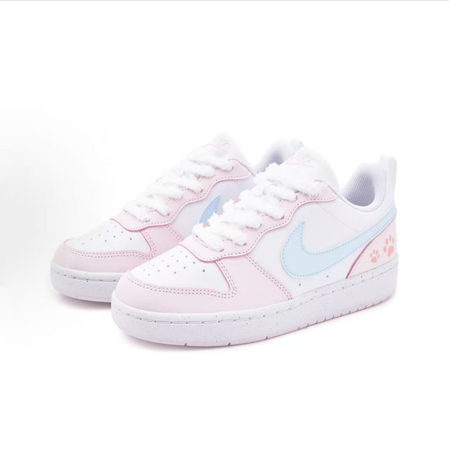 定制球鞋 Nike Court Borough 甜心瞄爪萌趣可爱百搭潮流低帮板鞋,淘宝优惠券,粉丝福利购,淘宝优惠卷