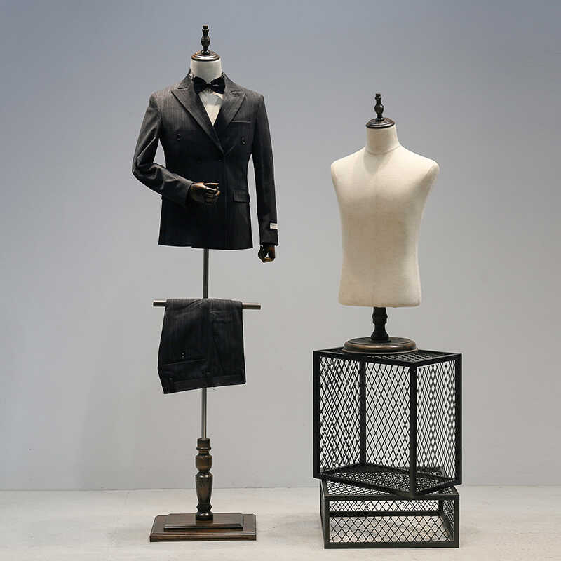 服装店男装模特道具半身高档商务西装礼服人台模特展示架全身假人