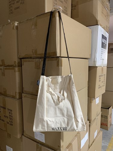 出口法国帆布手提袋简约高端单肩大容量通勤托特包 - 图0
