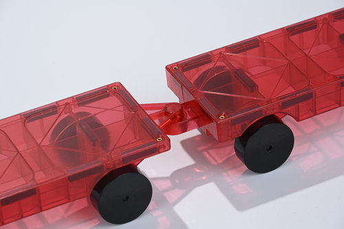 兼容弥鹿科博dudubao补充拼装磁性强磁益智玩具加长3倍75磁力片车 - 图1