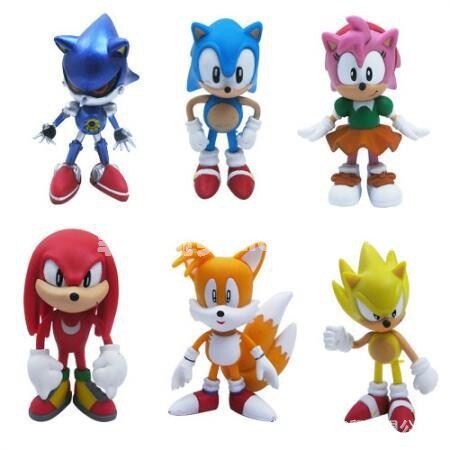 Sonic索尼克刺猬超音鼠音速小子6款玩偶公仔蛋糕烘焙装饰摆件礼物 - 图3