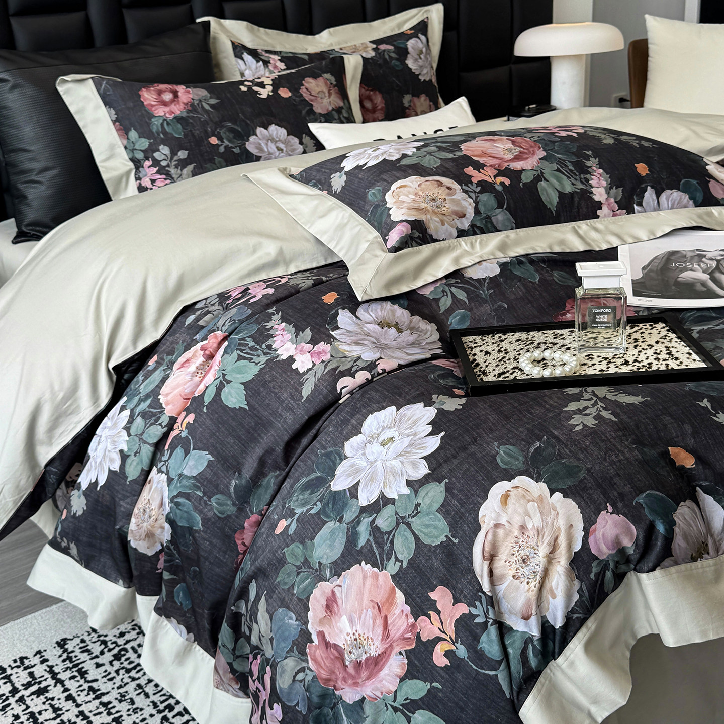 复古风高端140全棉四件套纯棉贡缎印花春夏季床上用品2026新款4,淘宝优惠券,粉丝福利购,淘宝优惠卷