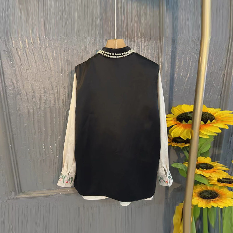 大码女装立领盘扣暗花国风马甲胖妹妹秋冬款韩版花朵袖口长袖小衫,淘宝优惠券,粉丝福利购,淘宝优惠卷